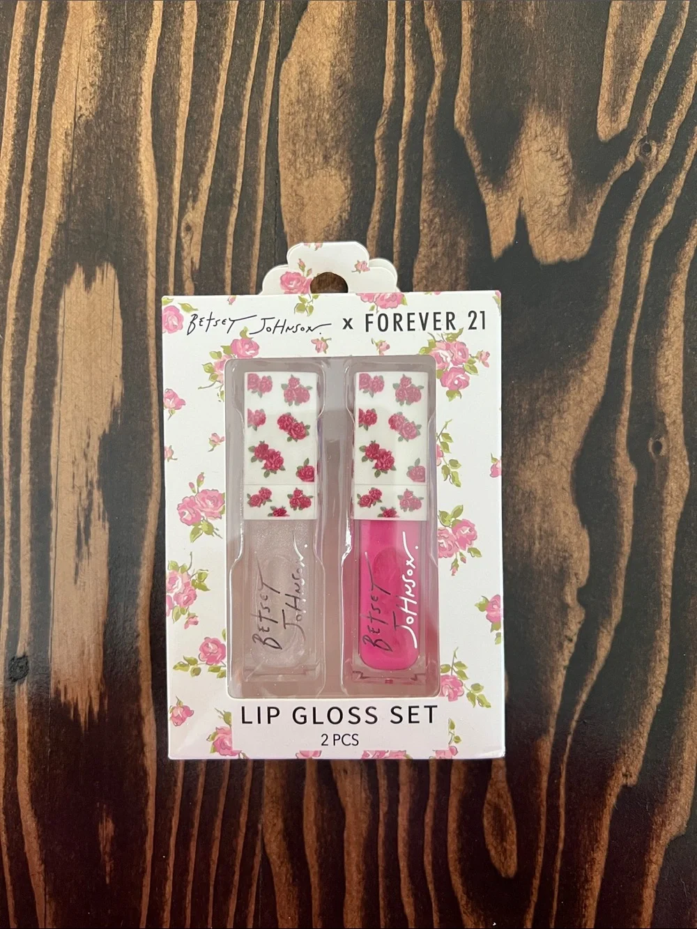 Betsey Johnson Lip Gloss Duo - Clear & Pink